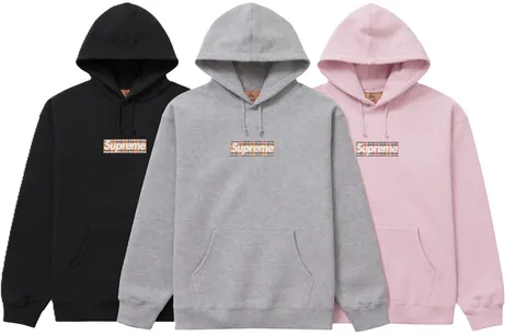 Supreme x Burberry Box Logo Hoodies