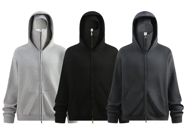 Unbranded Facemask Zip-Up Hoodies
